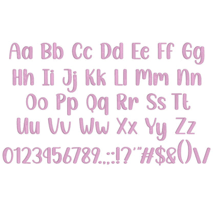 Happy Night Native BX Embroidery Font - Satin Stitch Alphabet (10 Sizes)