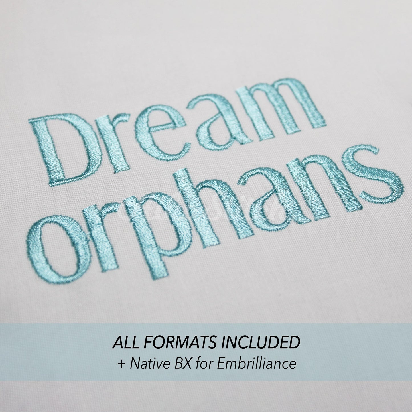 Dream Orphans Native BX Embroidery Font - Satin Stitch Alphabet (10 Sizes)