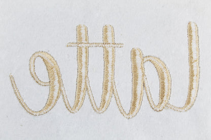 Latte Native BX Embroidery Font - Satin Stitch Alphabet (11 Sizes)