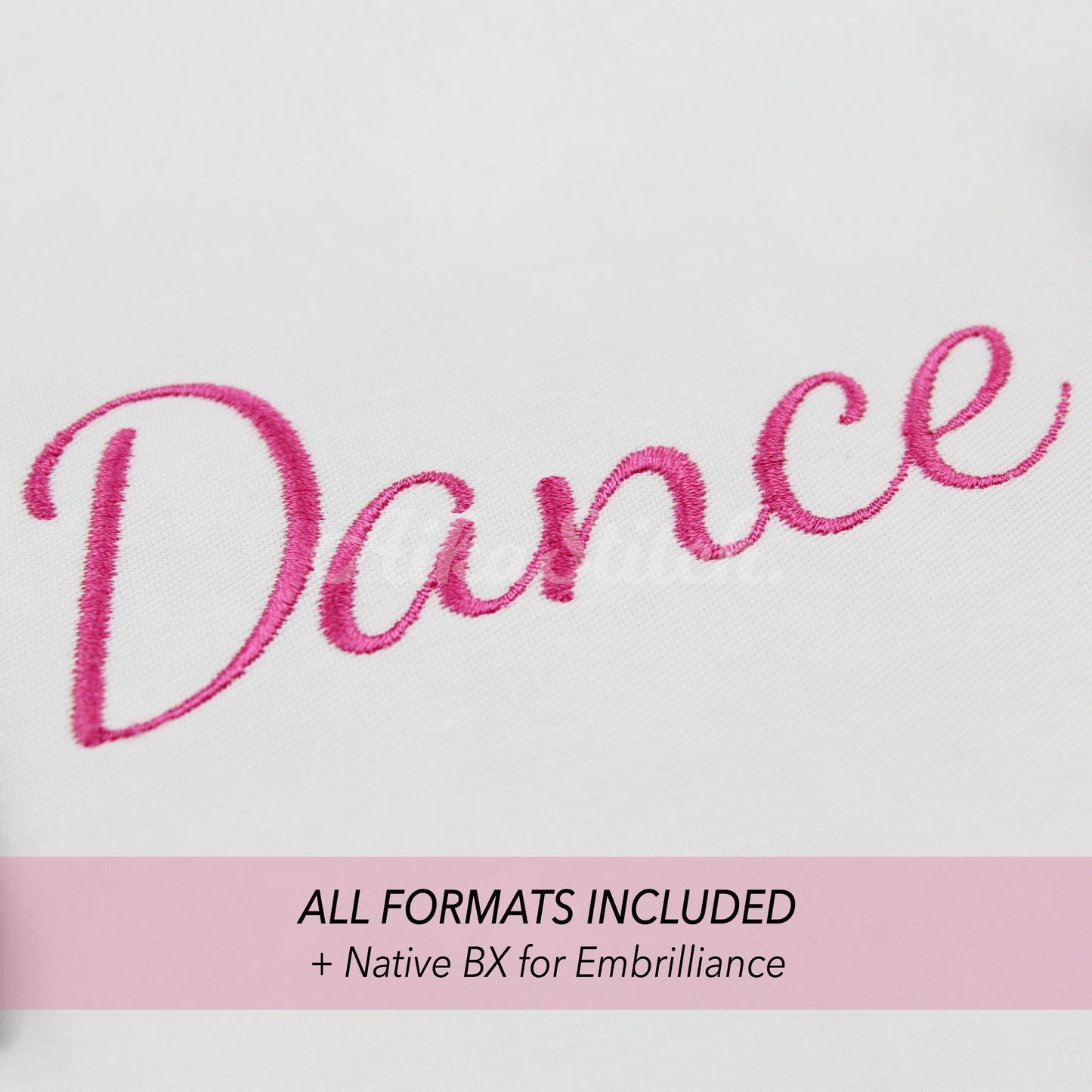 Dance Native BX Embroidery Font - Satin Stitch Alphabet (11 Sizes)