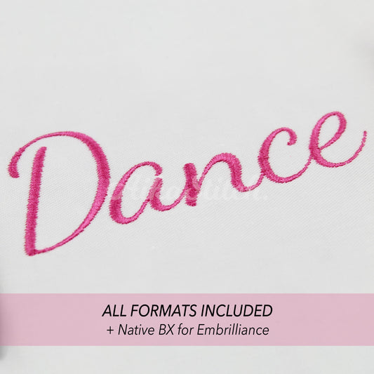 Dance Native BX Embroidery Font - Satin Stitch Alphabet (11 Sizes)