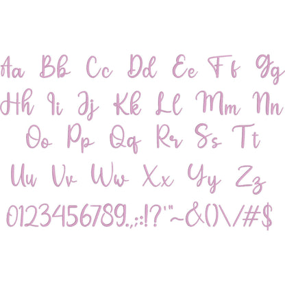 Meow Native BX Embroidery Font - Satin Stitch Alphabet (11 Sizes)
