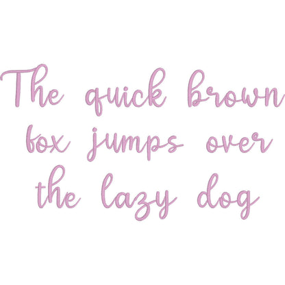 Meow Native BX Embroidery Font - Satin Stitch Alphabet (11 Sizes)