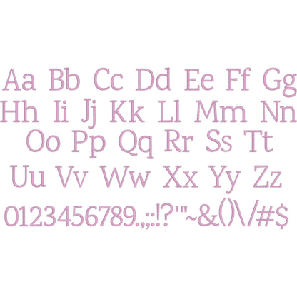 Karma Native BX Embroidery Font - Satin Stitch Alphabet (11 Sizes)