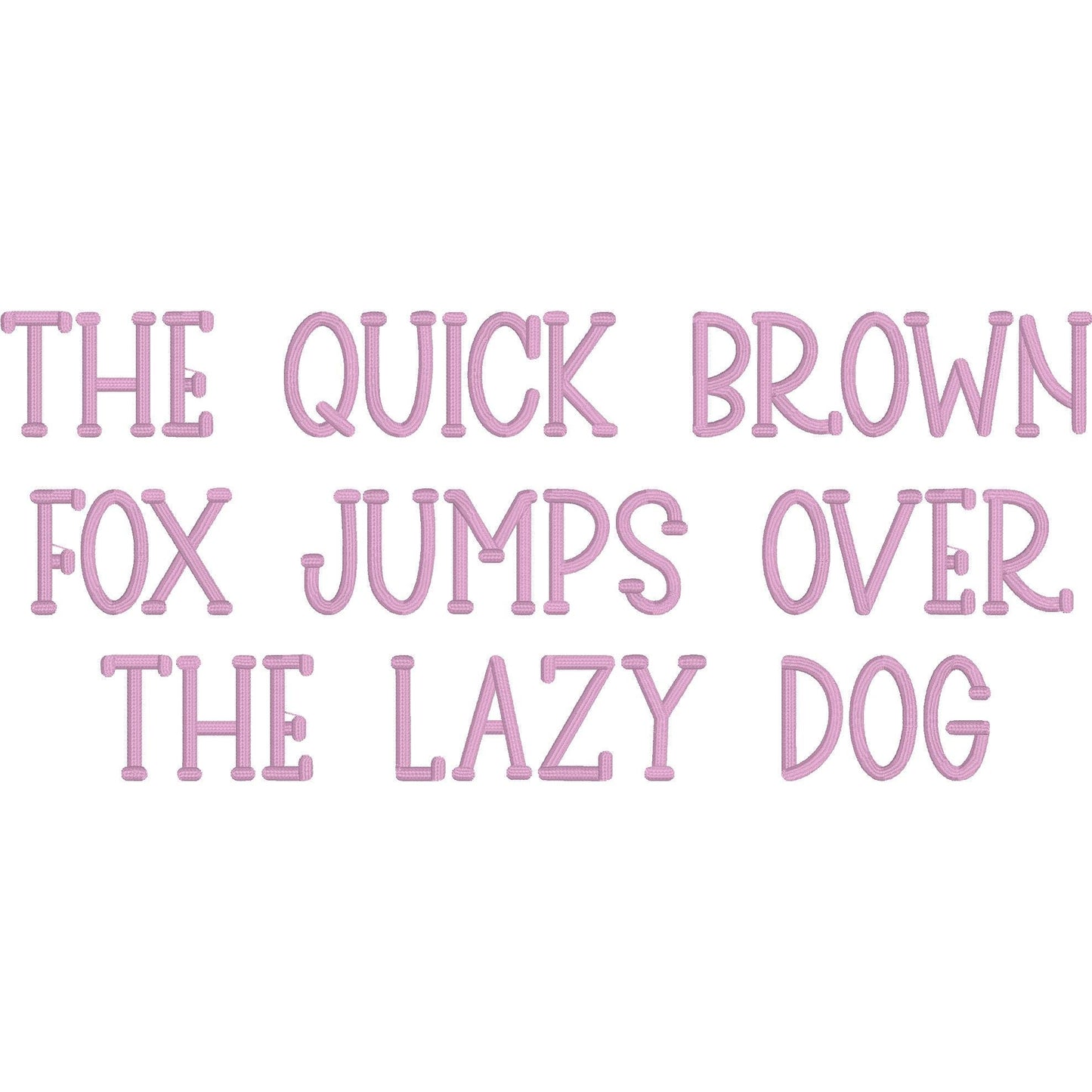 Kids Native BX Embroidery Font - Satin Stitch Alphabet (11 Sizes)