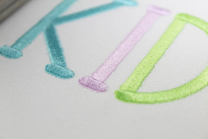 Kids Native BX Embroidery Font - Satin Stitch Alphabet (11 Sizes)