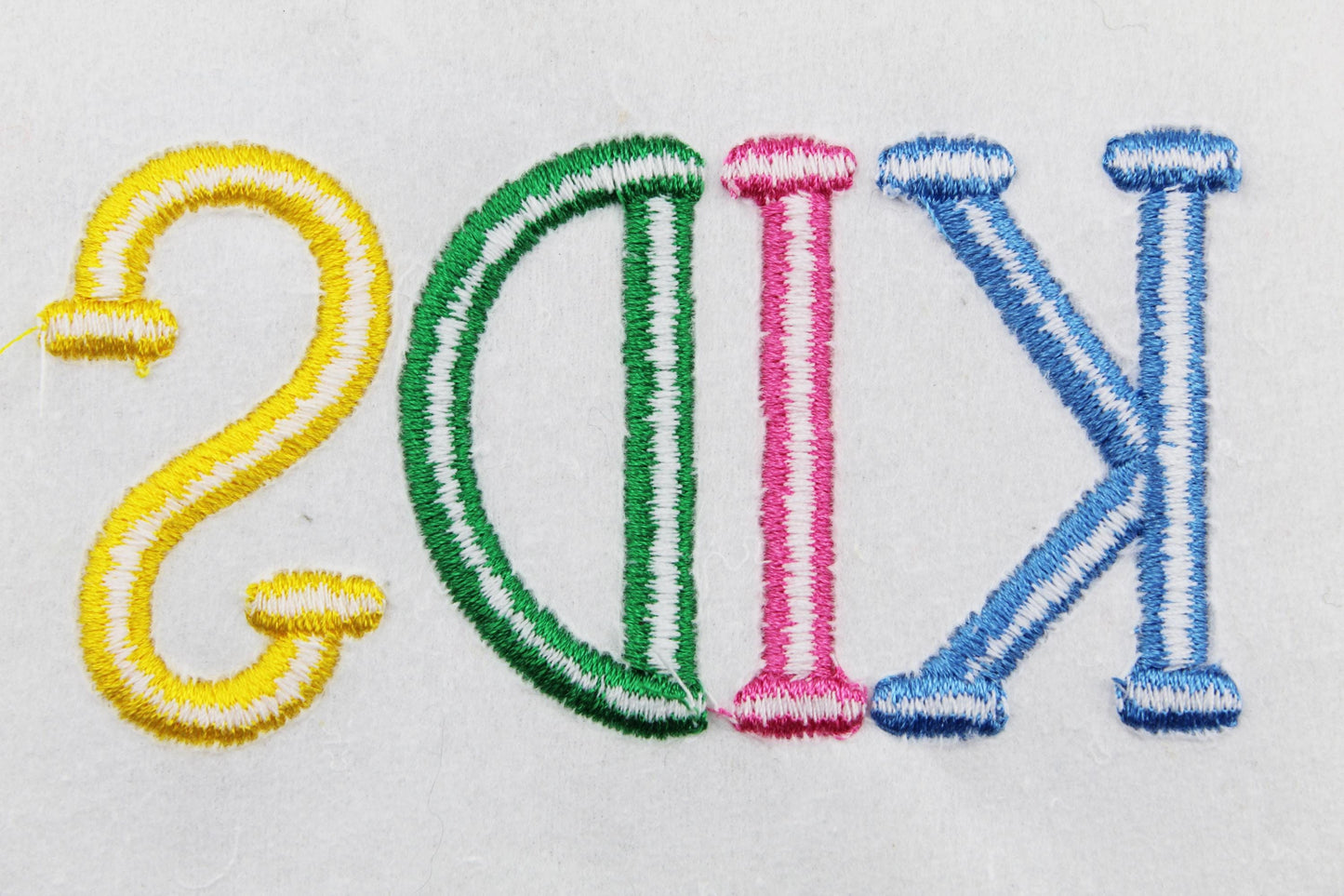 Kids 3D Puff Native BX Embroidery Font – Foam Alphabet (8 Sizes)