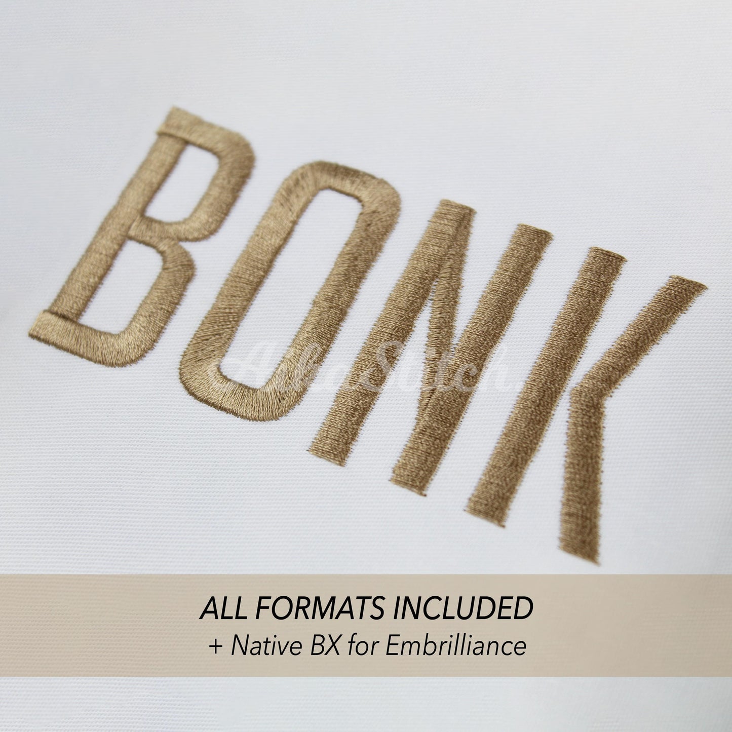 Bonk Native BX Embroidery Font - Satin Stitch Alphabet (11 Sizes)