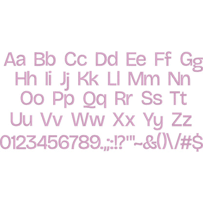 Bru Native BX Embroidery Font - Satin Stitch Alphabet (11 Sizes)