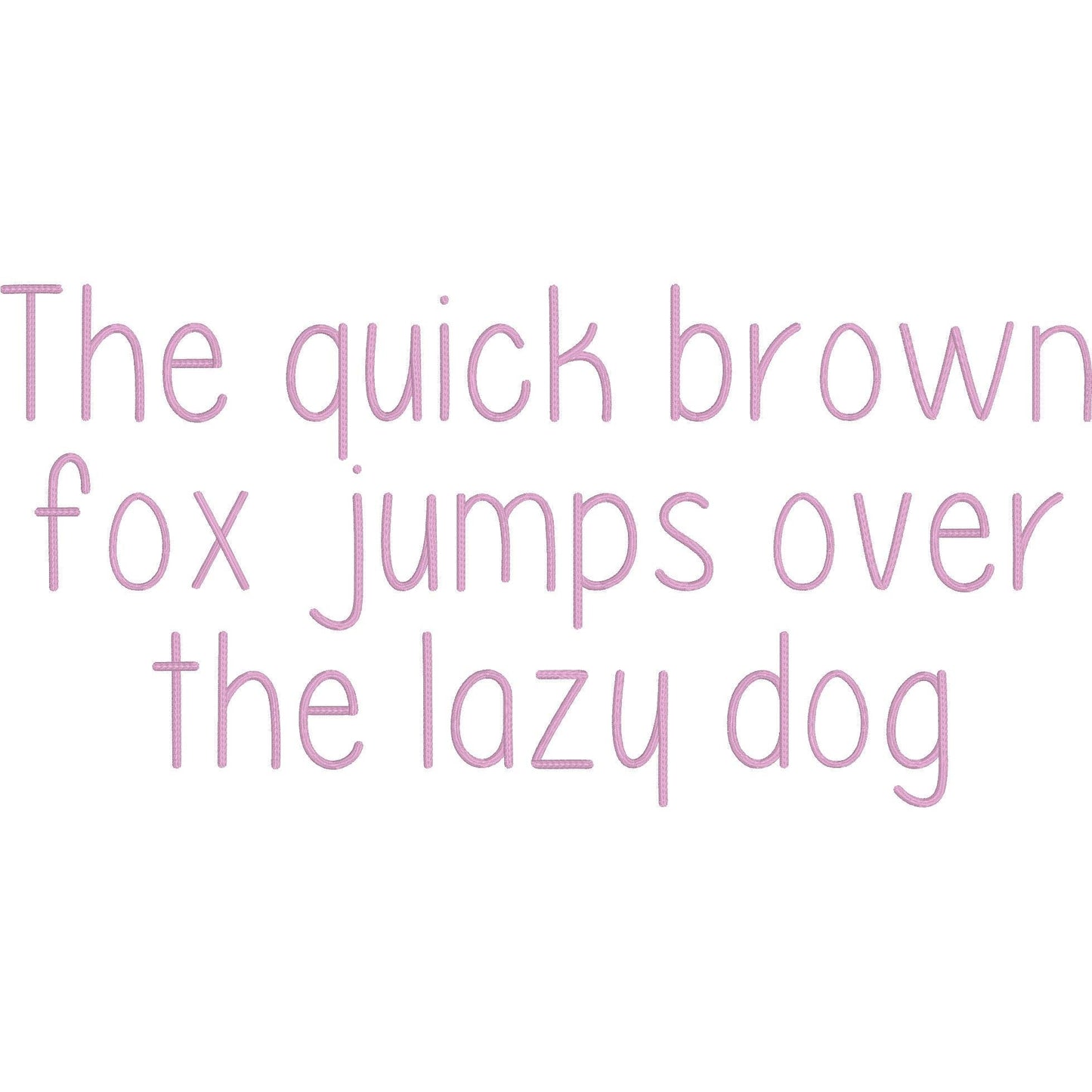 Sing Native BX Embroidery Font - Satin Stitch Alphabet (11 Sizes)