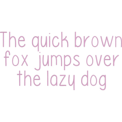 Sing Native BX Embroidery Font - Satin Stitch Alphabet (11 Sizes)