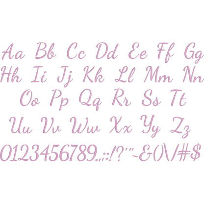 Dance Native BX Embroidery Font - Satin Stitch Alphabet (11 Sizes)