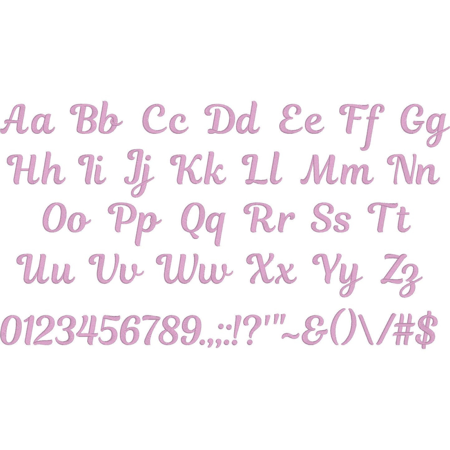 Magnolia Native BX Embroidery Font - Satin Stitch Alphabet (11 Sizes)