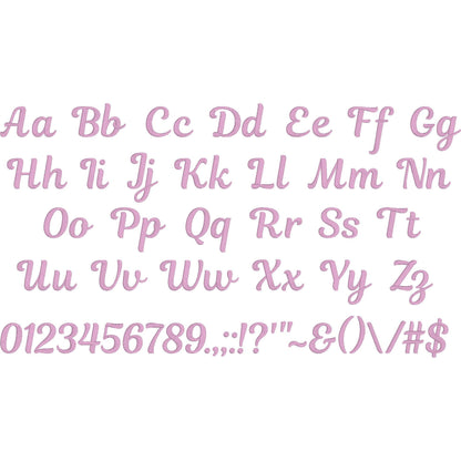 Magnolia Native BX Embroidery Font - Satin Stitch Alphabet (11 Sizes)