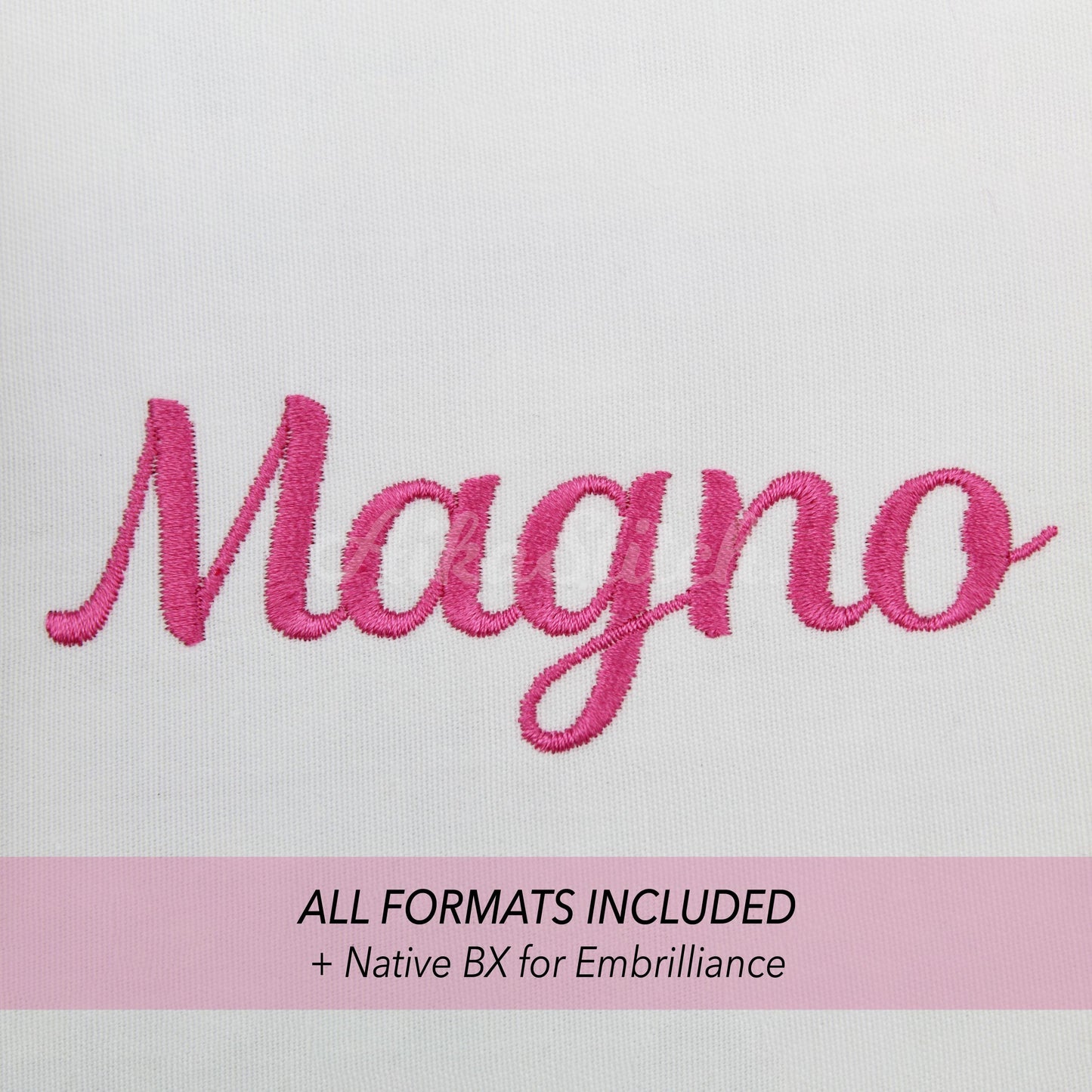 Magnolia Native BX Embroidery Font - Satin Stitch Alphabet (11 Sizes)