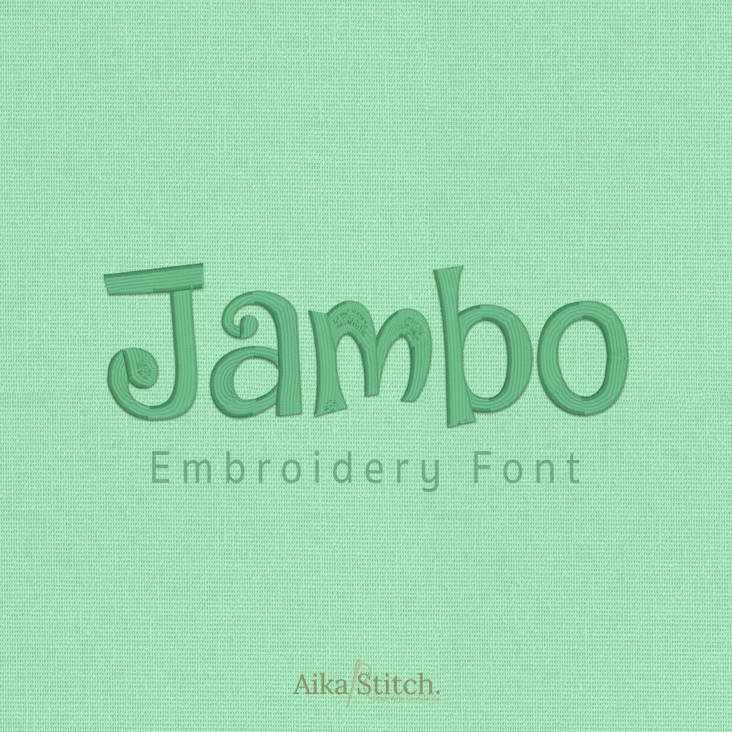 Jambo Fancy Curly Embroidery Font | Native BX Included