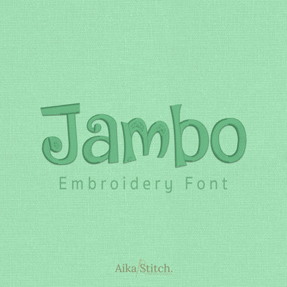 Jambo Fancy Curly Embroidery Font | Native BX Included