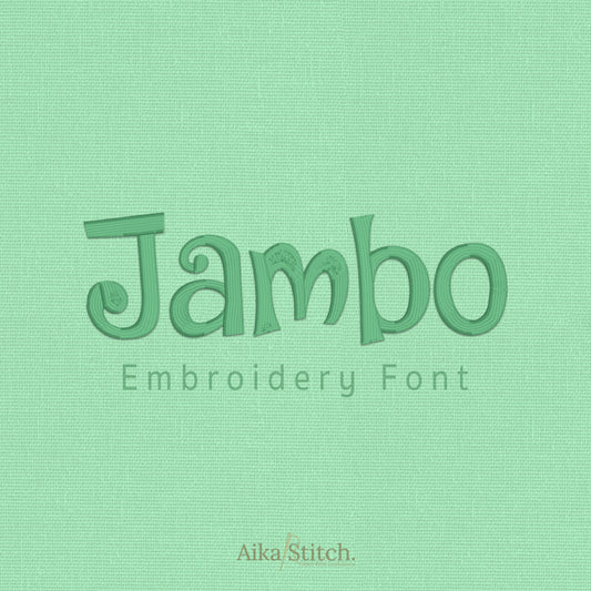 Jambo Fancy Curly Embroidery Font | Native BX Included