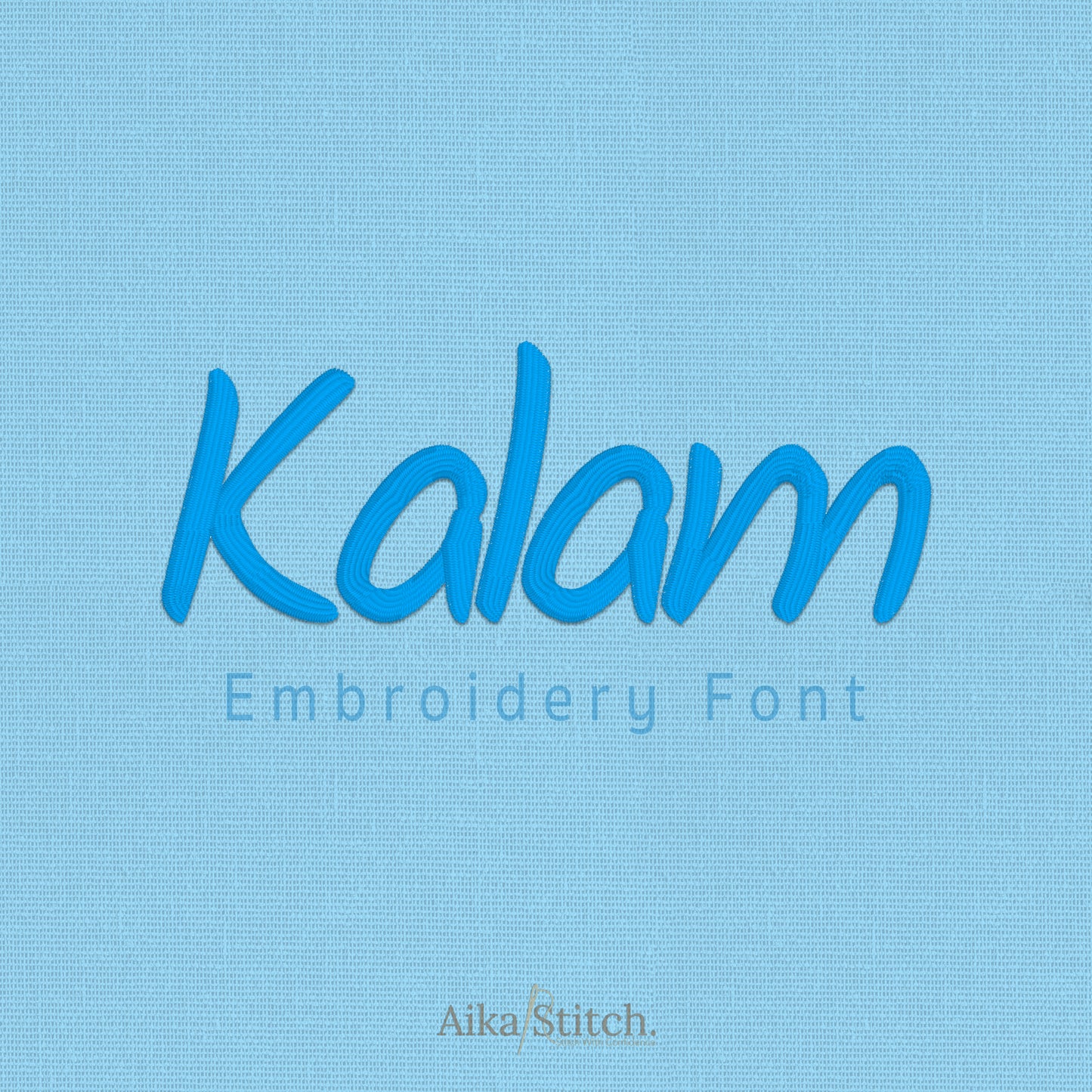 Kalam Script Cursive Embroidery Font | Native BX Included