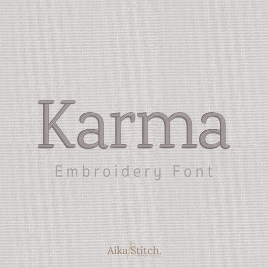 Karma Modern Bold Embroidery Font | Native BX Included