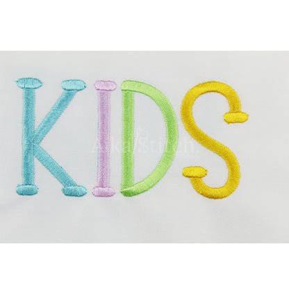Kids Rounded Sans Serif Embroidery Font | Native BX Included
