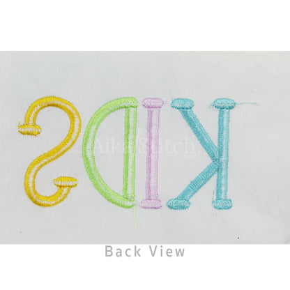 Kids Rounded Sans Serif Embroidery Font | Native BX Included