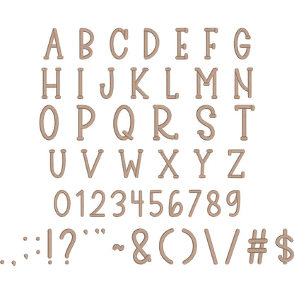 Kids Rounded Sans Serif Embroidery Font | Native BX Included