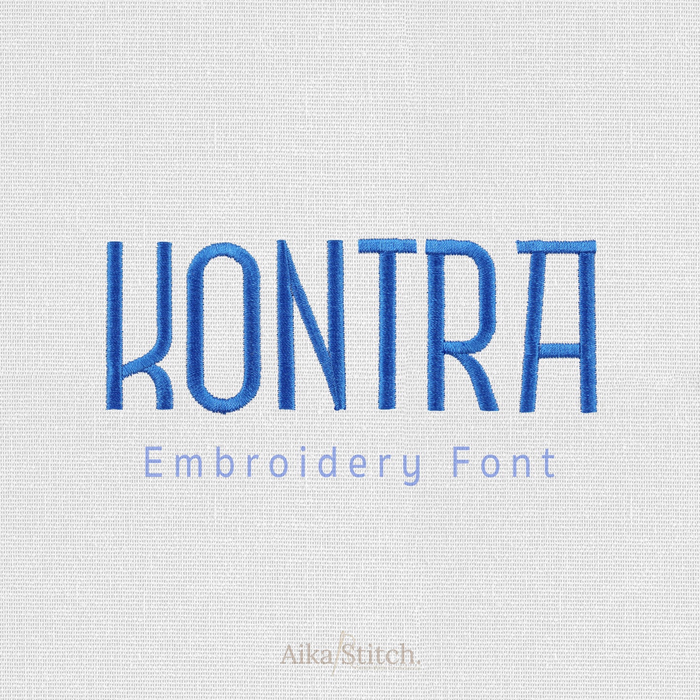 Kontra Native BX Embroidery Font - Satin Stitch Alphabet (11 Sizes)