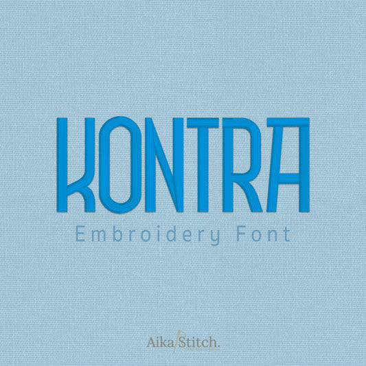 Kontra Modern Classic Embroidery Font | Native BX Included