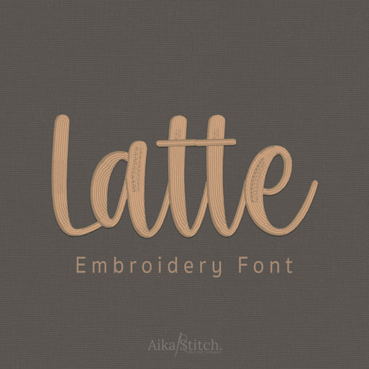 Latte Elegant Script Embroidery Font | Native BX Included