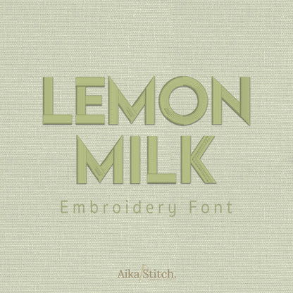 Lemon Milk Basic Neutral Bold Embroidery Font | Native BX Included