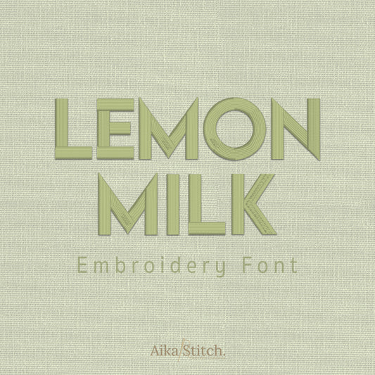 Lemon Milk Basic Neutral Bold Embroidery Font | Native BX Included
