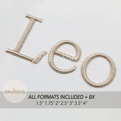 Leorio 3D Puff BX Embroidery Font – Foam Alphabet (7 Sizes)
