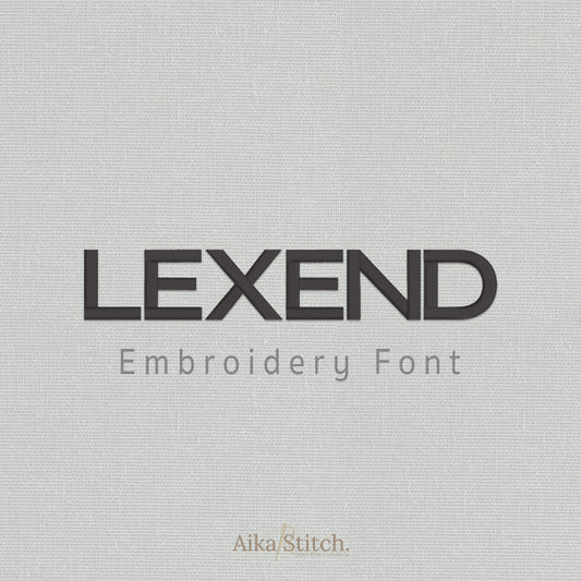 Lexend Modern Sans Serif Embroidery Font | Native BX Included