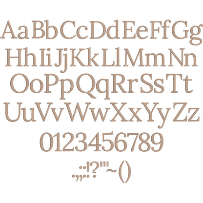 Lora Modern Serif Embroidery Font | Native BX Included