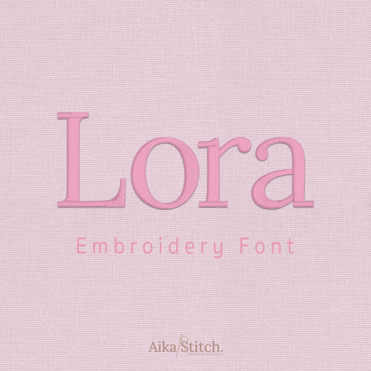 Lora Modern Serif Embroidery Font | Native BX Included