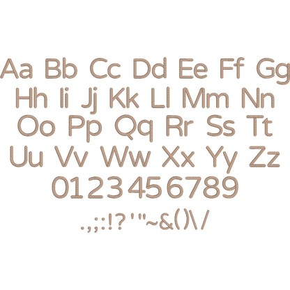 Luno Basic Rounded Embroidery Font | Native BX Included