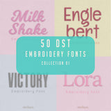 Bundle 50 DST Embroidery Fonts