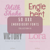 Bundle 50 XXX Embroidery Fonts