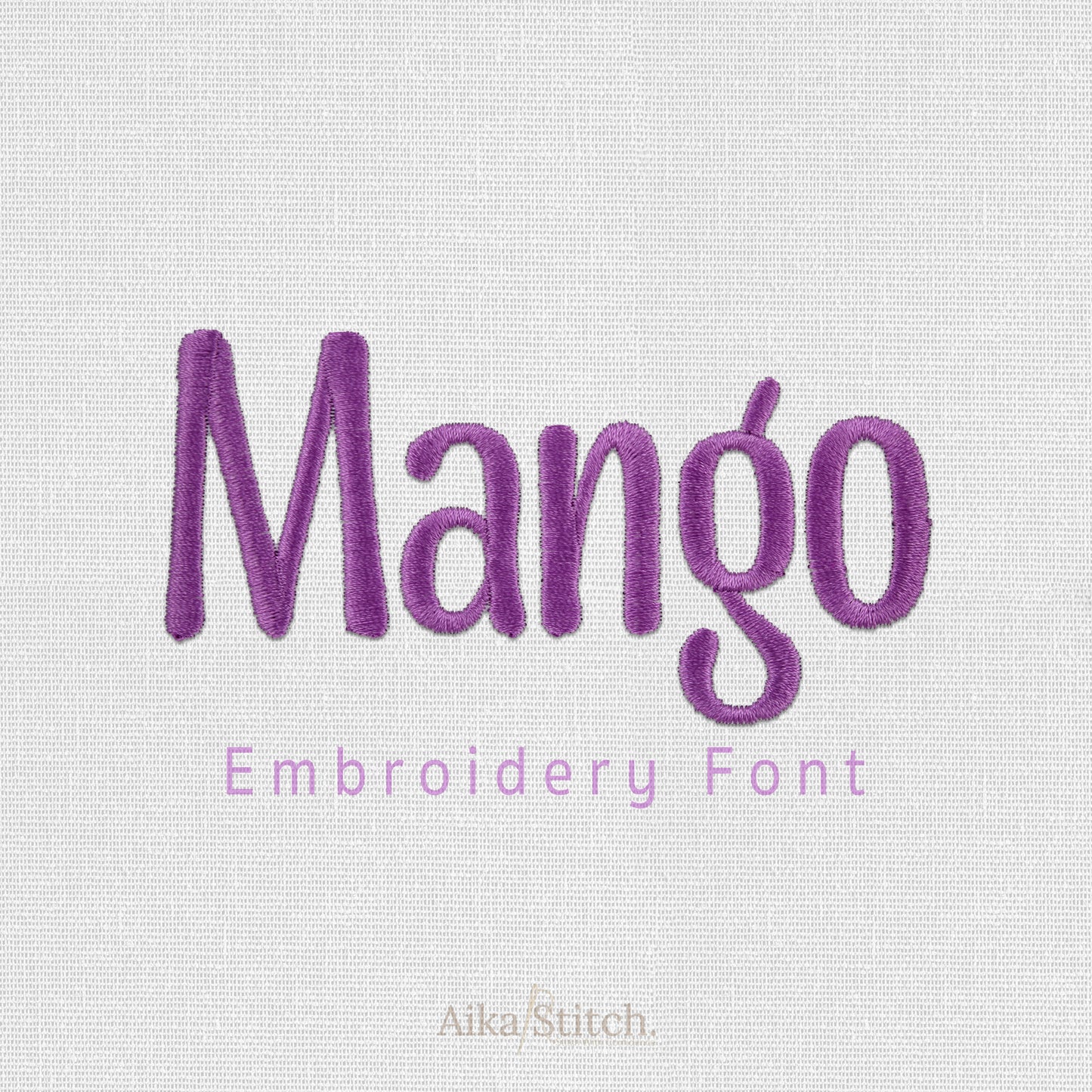 Mango Native BX Embroidery Font - Satin Stitch Alphabet (11 Sizes)