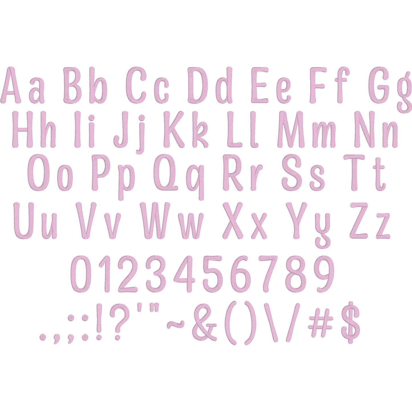 Mango Native BX Embroidery Font - Satin Stitch Alphabet (11 Sizes)