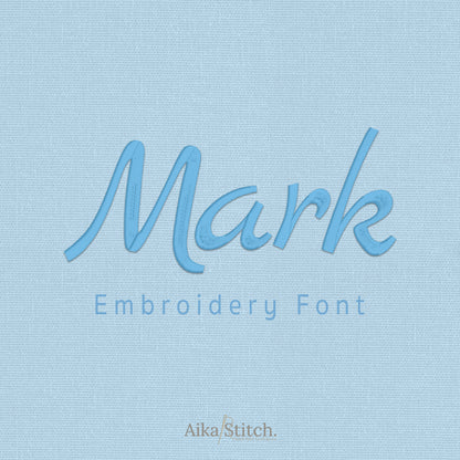 Mark Script Handwritten Embroidery Font | Native BX Included