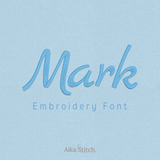 Mark Script Handwritten Embroidery Font | Native BX Included