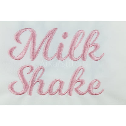 MilkShake Script Handwritten Embroidery Font | Native BX Included
