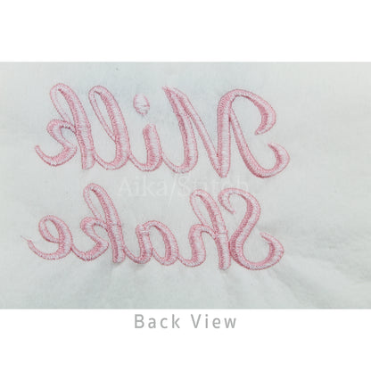 MilkShake Script Handwritten Embroidery Font | Native BX Included