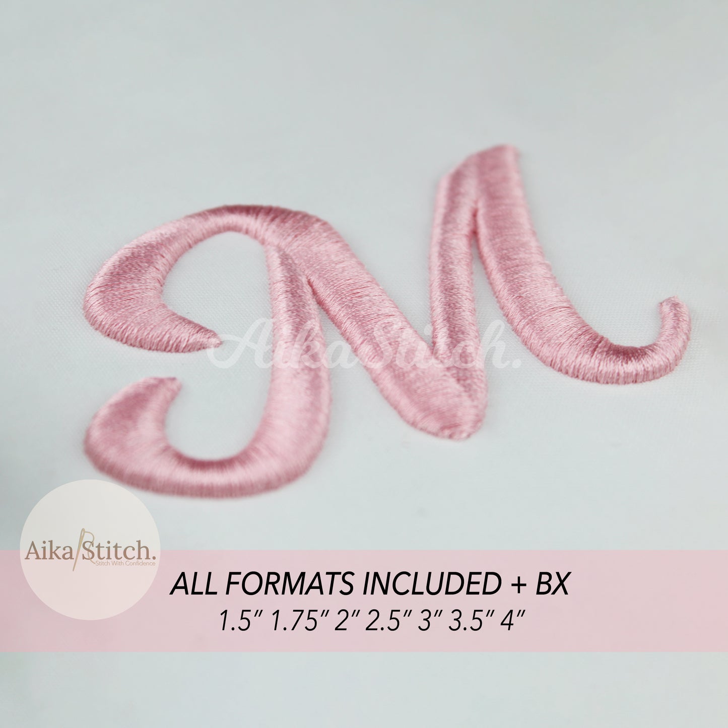 MilkShake 3D Puff BX Embroidery Font – Foam Alphabet (9 Sizes)