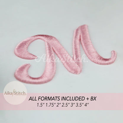 MilkShake 3D Puff BX Embroidery Font – Foam Alphabet (9 Sizes)