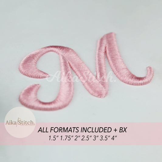 MilkShake 3D Puff BX Embroidery Font – Foam Alphabet (9 Sizes)