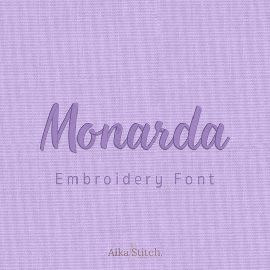 Monarda Script Elegant Embroidery Font | Native BX Included