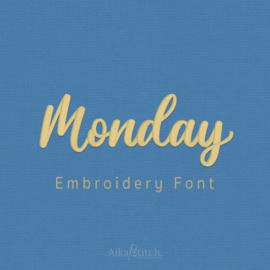 Monday Elegant Handwritten Embroidery Font | Native BX Included